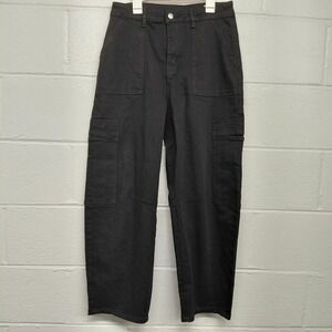 Barrel Cargo Pants Black Jeans Womens Size MEDIUM 28x26 Pockets